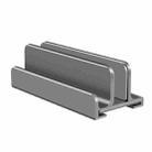 Aluminum Alloy Laptop Tablet Phone Storage Stand, Color: L401 Double Slot (Gray) - 1