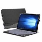 13.5 Inch Multifunctional PU Leather Laptop Sleeve For Microsoft Surface Laptop 1/2/3/4(Gentleman Gray) - 1