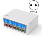 618 QC3.0 + PD20W + 3 x USB Ports Charger with Smart LCD Display, EU Plug (White) - 1