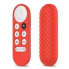 2 PCS Silicone Protective Shell for Google Chromecast 2020 Remote Control(Red) - 1