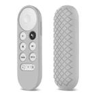 2 PCS Silicone Protective Shell for Google Chromecast 2020 Remote Control(Silver Gray) - 1