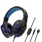 Soyto SY830 Computer Games Luminous Wired Headset, Color: For PS4 (Black Blue) - 1