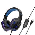 Soyto SY830 Computer Games Luminous Wired Headset, Color: 7.1 Channel USB (Black Blue) - 1