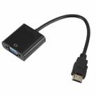 ZHQ007 HD 1080P HDMI to VGA Converter(Black) - 1