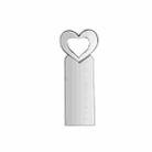 Zshqu2 Heart-Shaped USB 2.0 High Speed Metal USB Flash Drives, Capacity: 16 GB(White) - 1