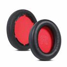 1 Pair Protein Leather Sponge Earphone Cover For Anker Soundcore Life Q10 (Black+Red) - 1