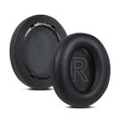 2pcs Protein Leather Sponge Earphone Cover For Anker Soundcore Life Q20 (Black) - 1