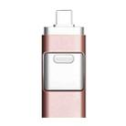 256GB Type-C + 8 Pin + USB 3.0  3 In 1 OTG Metal USB Flash Drive(Rose Gold) - 1