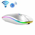 C7002 2400DPI 4 Keys Colorful Luminous Wireless Mouse, Color: Dual-modes Silver - 1