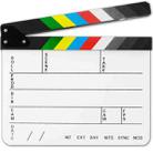 30 X 25cm English Colorful Acrylic Clapperboard TV Film Movie Clapper Board - 1