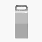 JHQG1 Step Shape Metal High Speed USB Flash Drives, Capacity: 4GB(Silver Gray) - 1