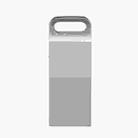 JHQG1 Step Shape Metal High Speed USB Flash Drives, Capacity: 128GB(Silver Gray) - 1