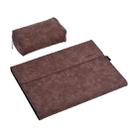 13 inch Leather Tablet Protective Case For Microsoft Surface Pro X, Color: Brown + Power Bag - 1