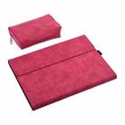 13 inch Leather Tablet Protective Case For Microsoft Surface Pro X, Color: Rose Red + Power Bag - 1