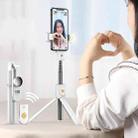 Mobile Phone Bluetooth Selfie Stick Live Bracket, Specification: K10S (With Fill Light White)  - 1