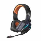 Soyto SY-G20 RGB Dual Streamer Gaming Computer Headset, Style: Lighting Version (Black Orange) - 1