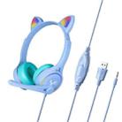 Soyto SY-G30 Cat Ear Computer Headset, Style: Lighting Version (Light Blue) - 1