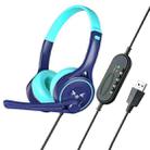 Soyto SY-G30 Online Class Computer Headset, Plug: USB (Blue Green) - 1