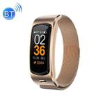 M6 Sports Call Bracelet Bluetooth Wireless Headset, Color: Gold Steel - 1