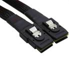 SAS36P SFF-8087 to SAS36P Cable Motherboard Server Hard Disk Data Cable, Color: Black 0.5m - 1