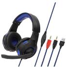 Soyto SY885MV Luminous Gaming Computer Headset For PC (Black Blue) - 1