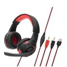 Soyto SY885MV Luminous Gaming Computer Headset For PC (Black Red) - 1