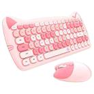 MOFii 2.4GHz 84 Keys Wireless Keyboard and Mouse Set(Pink) - 1