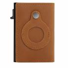 Anti-Theft Positioning Wallet Men Card Holder Mini Wallets For Airtag(Cowhide Dark Brown) - 1