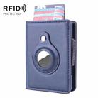 RFID Automatic Pop-Up Card Holder Multi-Function Locator Wallet For AirTag(Blue) - 1