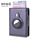 RFID Automatic Pop-Up Card Holder Multi-Function Locator Wallet For AirTag(Carbon Fiber) - 1