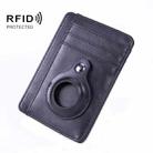 RFID PU Anti-Theft Card Holder Thin Tracker Card Holder For Airtag(Black) - 1