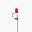 10 PCS Stylus Anti-lost Silicone Protective Case For Apple Pencil 1, Style: Pen Cap (Red) - 1