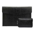 PU Leather Litchi Pattern Sleeve Case For 13.3 Inch Laptop, Style: Liner Bag + Power Bag  (Black) - 1