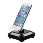 Solar Turntable Mobile Phone Stand Display Stand With Coloful Light(Black) - 1