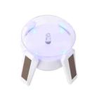High-Footed UFO Solar 9cm 360 Rotating Display Stand Props Turntable(White Blue Light) - 1