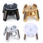 High-Footed UFO Solar 9cm 360 Rotating Display Stand Props Turntable(White Blue Light) - 2