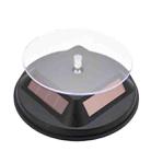 12cm Solar Rotating Display Stand Props Turntable(Black) - 1