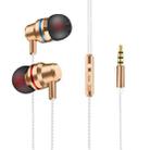2 PCS TS8 3.5mm In-Ear Metal Wired Control Phone Earphone(Gold) - 1