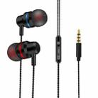 2 PCS TS8 3.5mm In-Ear Metal Wired Control Phone Earphone(Black) - 1