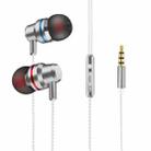 2 PCS TS8 3.5mm In-Ear Metal Wired Control Phone Earphone(Silver Gray) - 1