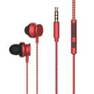 2 PCS TS118 3.5mm Metal In-Ear Wired Game Earphone(Red) - 1