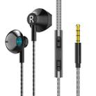 TS5000 3.5mm Metal Subwoofer Wired Earphone(Black) - 1