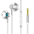 TS5000 3.5mm Metal Subwoofer Wired Earphone(Silver Gray) - 1