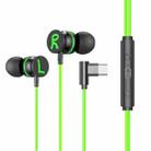 TS6600A USB-C / Type-C In-Ear Heavy Bass Wire Control Game Earphone, Cable Length: 1.2m(Green) - 1