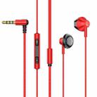 TS6800 3.5mm Metal Elbow Noise Cancelling Wired Game Earphone(Red) - 1