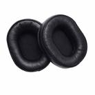 2pcs Leather Sponge Ear Pads For Denon AH-MM400 Headset(Black) - 1