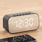 Havit M3 Subwoofer Mini Mirror Clock Bluetooth Speaker, Spsc: 1200mAh (Black） - 1