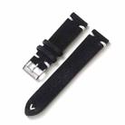 Color-Block Stitching Micro-Leather Switch Quick Release Watch Band, Specification: 20mm(Black) - 1