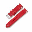 Color-Block Stitching Micro-Leather Switch Quick Release Watch Band, Specification: 20mm(Red) - 1