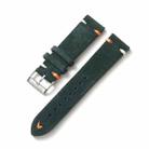 Color-Block Stitching Micro-Leather Switch Quick Release Watch Band, Specification: 22mm(Green) - 1